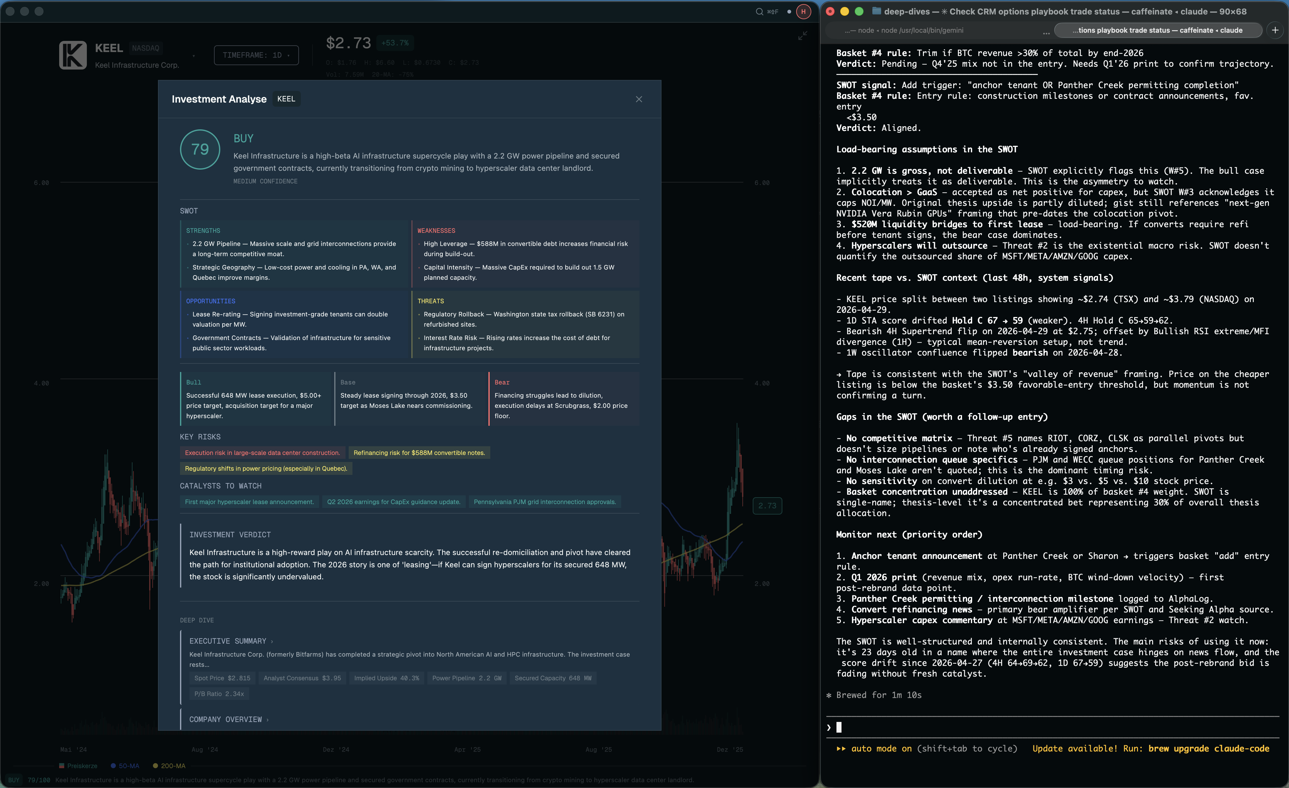 PortDive Desktop: Curator arbeitet im BYOLLM-Tandem
